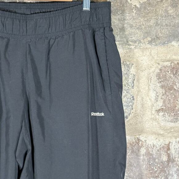 Reebok Trak Pants Woman's Large Black Purple Lined Athletic Workout Running - Picture 3 of 14
